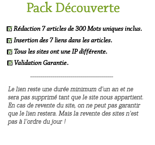 pack decouverte