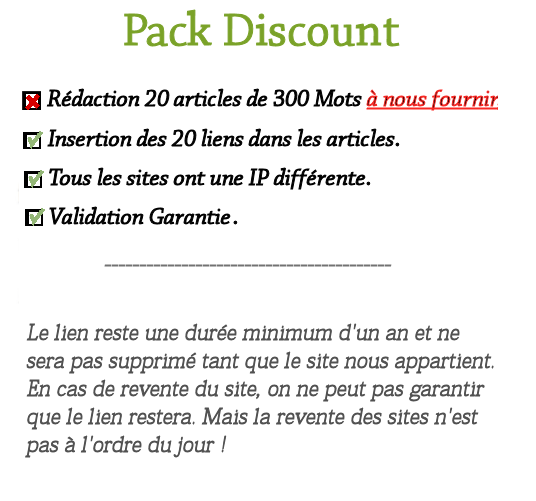 Pack Discount